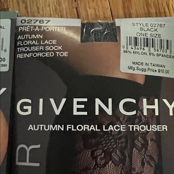 Givenchy Black Fishnet and Floral Lace Trousers 2 pairs - Picture 2 of 3